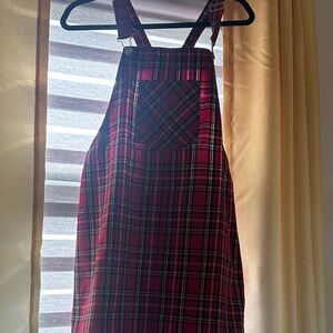 Stradivarius Red Plaid Dress